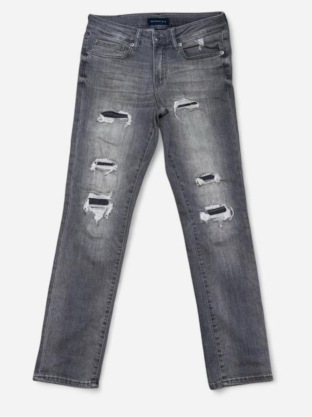 Aéropostale Gray Distressed Skinny Jeans 30x30 Streetwear Denim